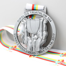 Fita para medalha de níquel em metal esportes com formato personalizado